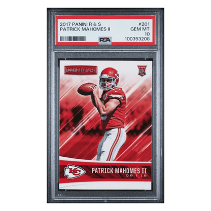 Patrick Mahomes PSA 10 2017 Panini Rookies & Stars Card #201