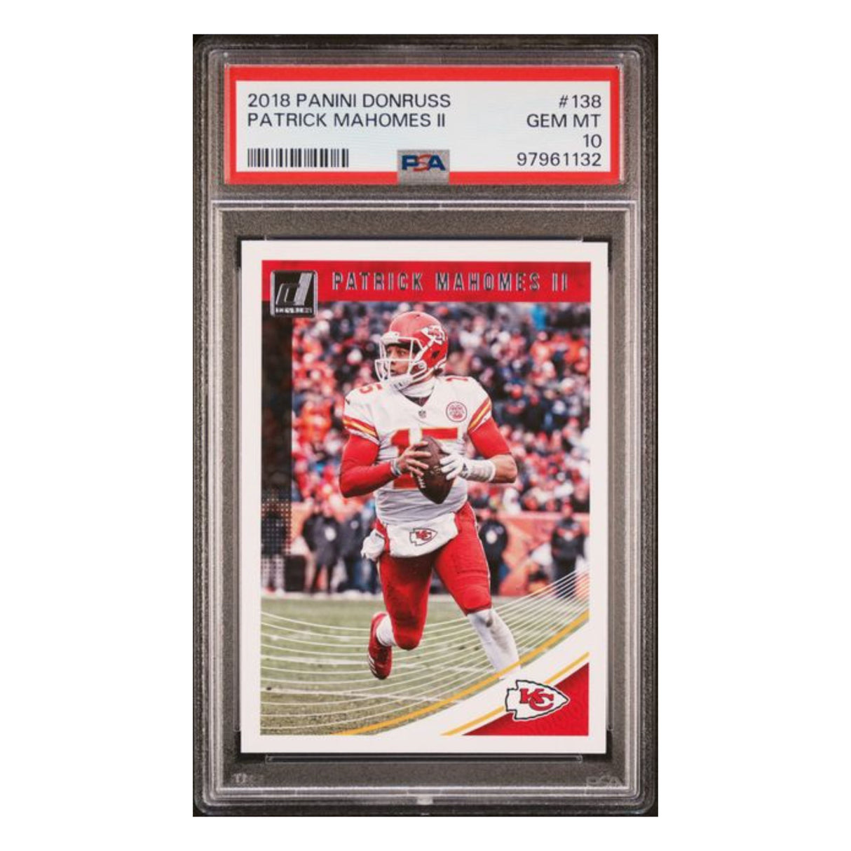 Patrick Mahomes PSA 10 2018 Panini Donruss Card #138