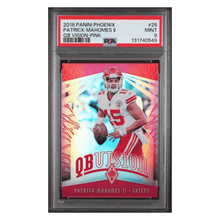 Patrick Mahomes PSA 9 2018 Panini Phoenix OQ Vision Pink #d/ 199 Card #25
