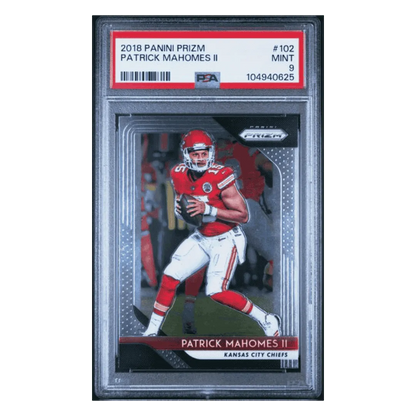 Patrick Mahomes PSA 9 2018 Panini Prizm Card #102