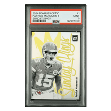 Patrick Mahomes PSA 9 2024 Panini Donruss Optic Sunday Kings Card #1