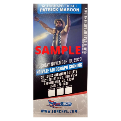 Patrick Maroon St Louis Blues Autographed Stanley Cup 16x20 Photo - Fan Cave COA