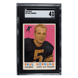 Paul Hornung SGC 4 1959 Topps Card #82