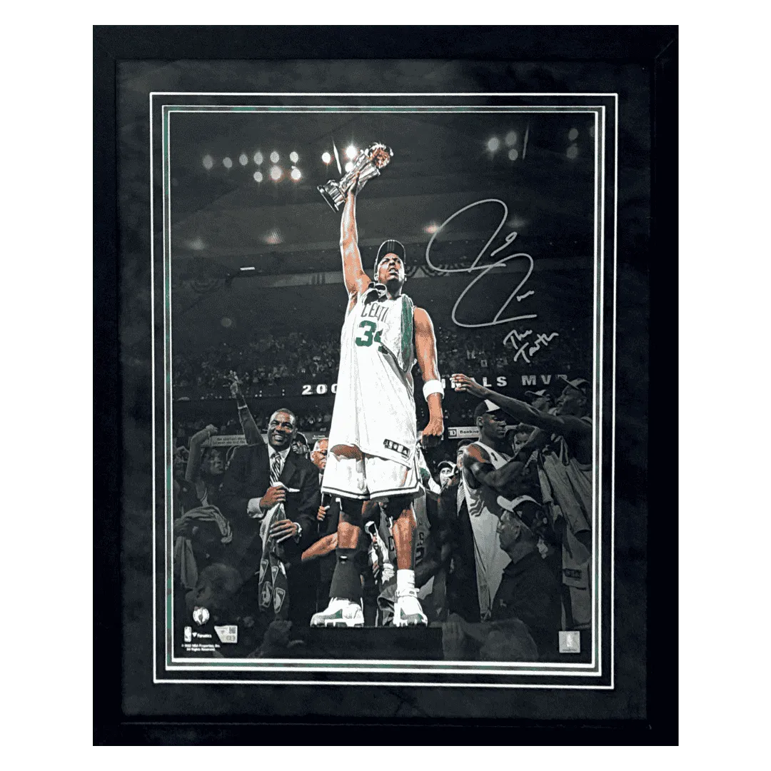 Paul Pierce Boston Celtics Autographed Framed 16x20 Photo with Inscription - Fanatics COA