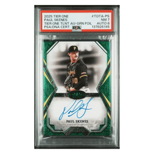 Paul Skenes PSA 7 2025 Topps Tier One Talent Autograph Green Foil #d/ 20 Card #TOTA-PS