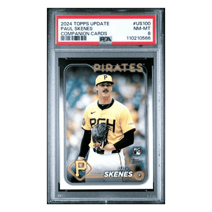Paul Skenes PSA 8 2024 Topps Update Companion Cards Rookie RC Card #US100