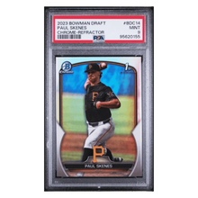 Paul Skenes PSA 9 2023 Topps Bowman Draft Chrome Refractor Card #BDC14