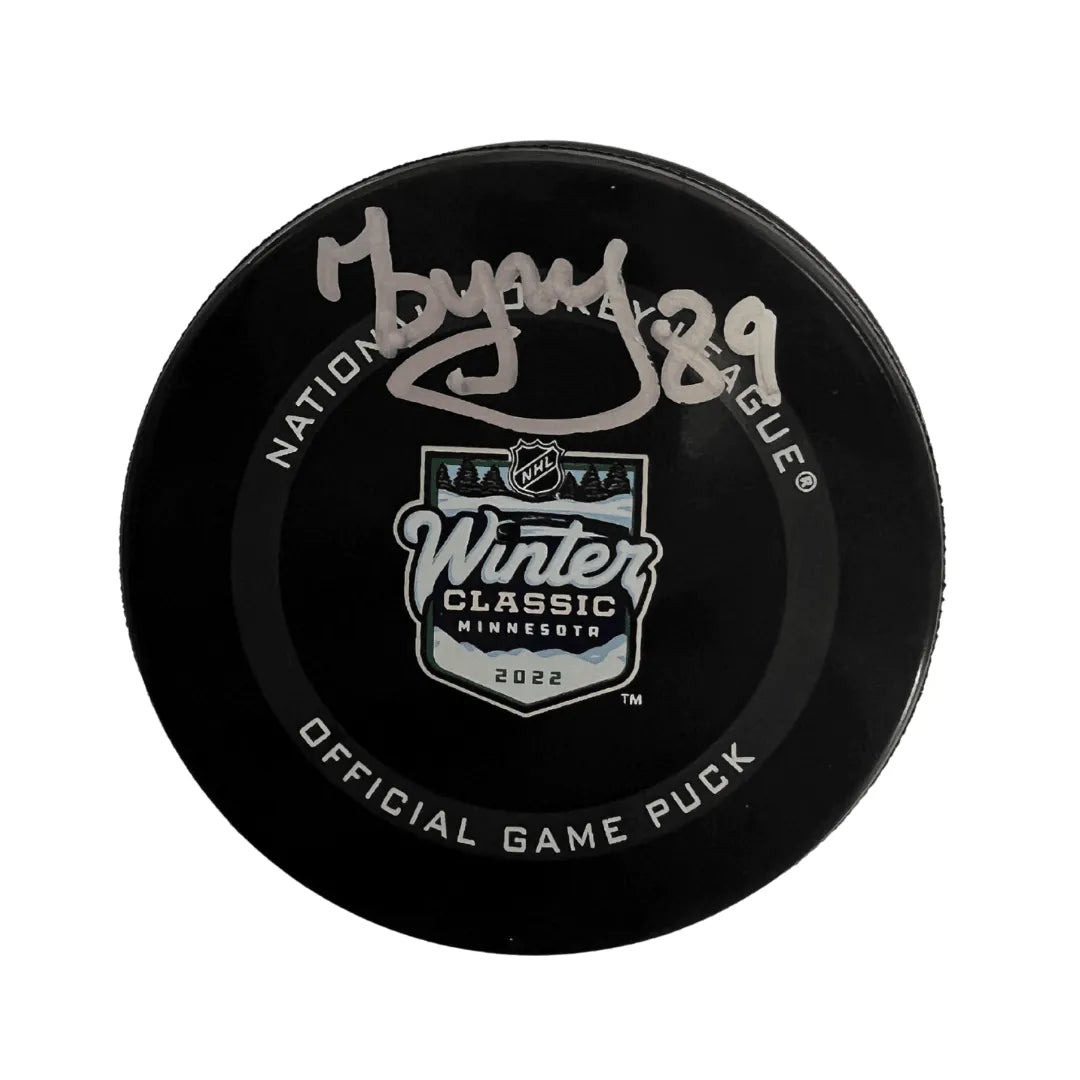 Pavel Buchnevich St Louis Blues Autographed 2022 Winter Classic Official Game Puck - JSA COA