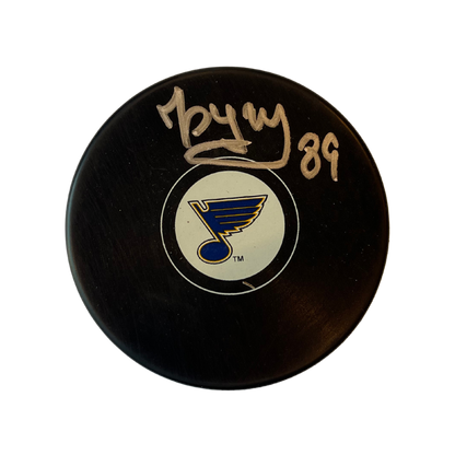 Pavel Buchnevich St Louis Blues Autographed Logo Puck - JSA COA