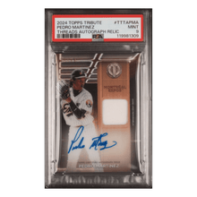 Pedro Martinez PSA 9 2024 Topps Tribute Threads Autograph Relic Card #TTTAPMA