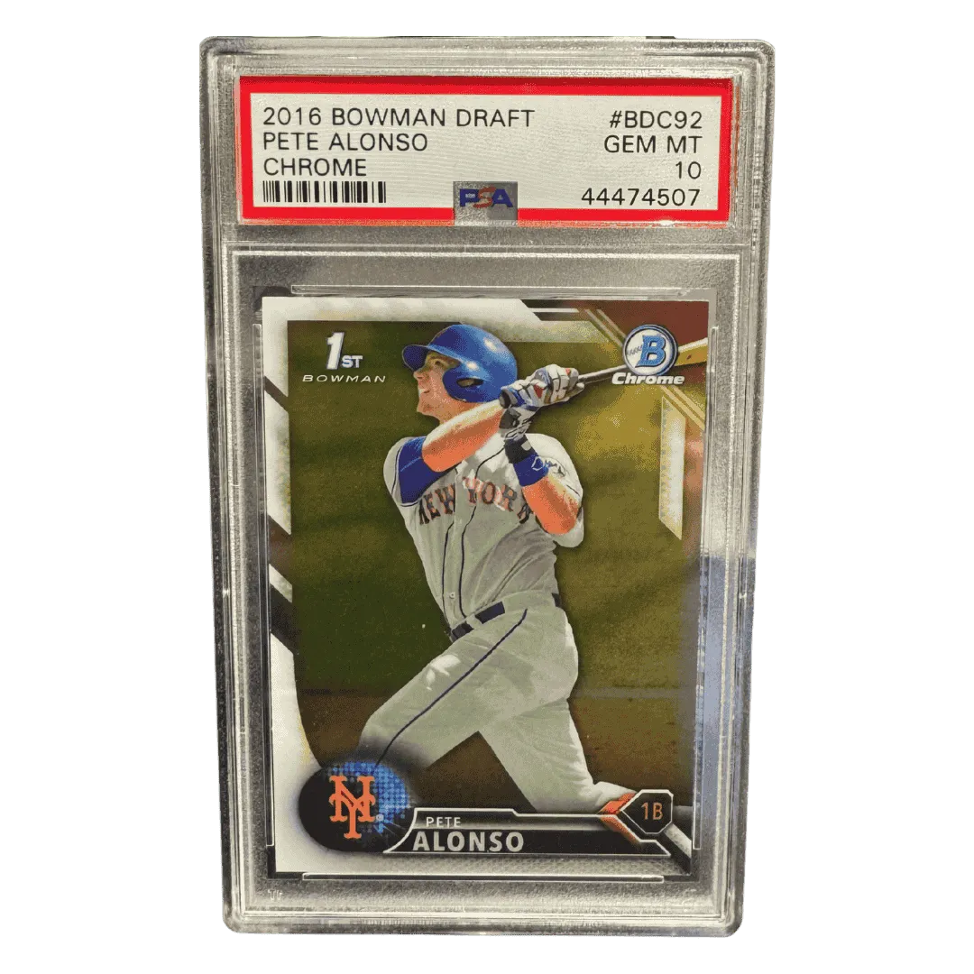 Pete Alonso PSA 10 2016 Topps Bowman Draft Chrome Card #BDC92