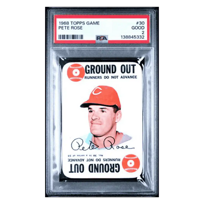 Pete Rose PSA 2 1968 Topps Game Card #30