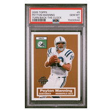 Peyton Manning PSA 10 2005 Topps Turn Back The Clock Card #5