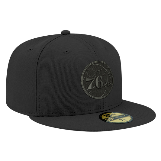 Philadelphia 76ers Black On Black 59FIFTY Fitted Hat
