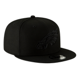 Philadelphia Eagles Black on Black New Era 9FIFTY Adjustable Snapback Hat