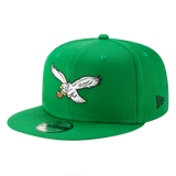 Philadelphia Eagles Kelly Green Throwback New Era 9FIFTY Adjustable Snapback Hat