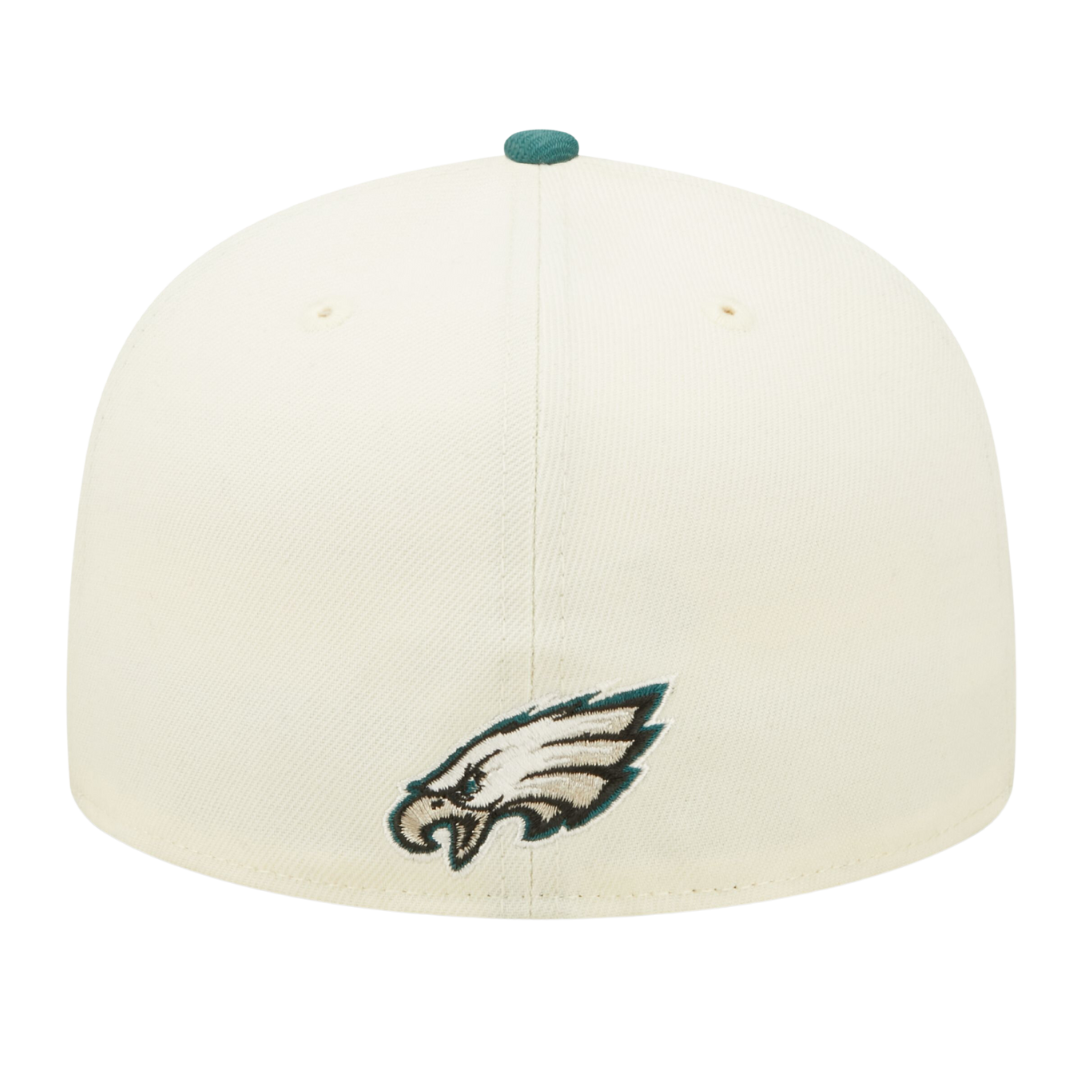 Philadelphia Eagles Cream/Midnight Green 2022 Sideline 59FIFTY Fitted Hat