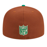Philadelphia Eagles Harvest 1987 Pro Bowl Patch New Era Brown/Green 59FIFTY Fitted Hat