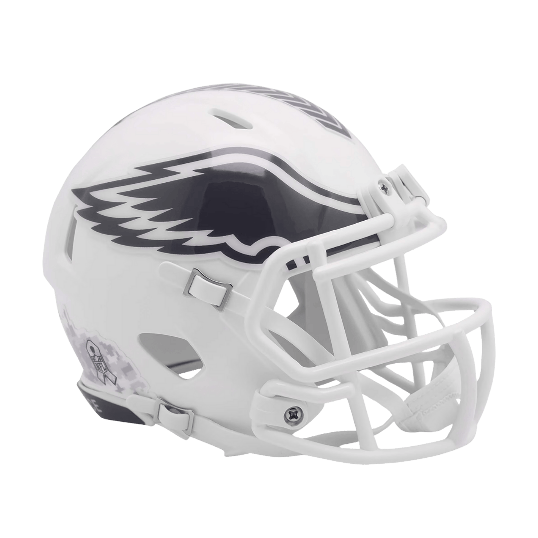 Philadelphia Eagles 2024 Salute to Service Speed Riddell Mini Football Helmet