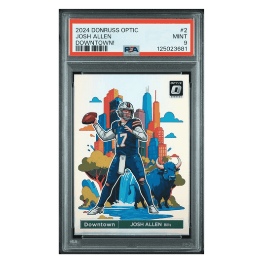 Josh Allen PSA 9 2024 Panini Donruss Optic Downtown! Card #2