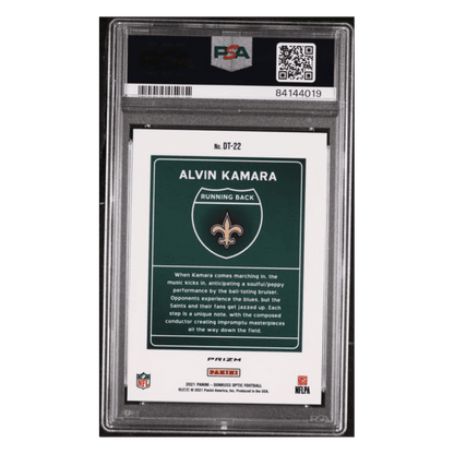 Alvin Kamara PSA 10 2021 Panini Donruss Optic Downtown! Card #DT22