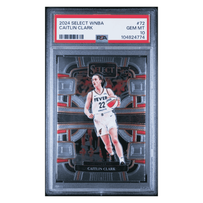 Caitlin Clark PSA 10 2024 Panini Select WNBA Rookie RC Card #72