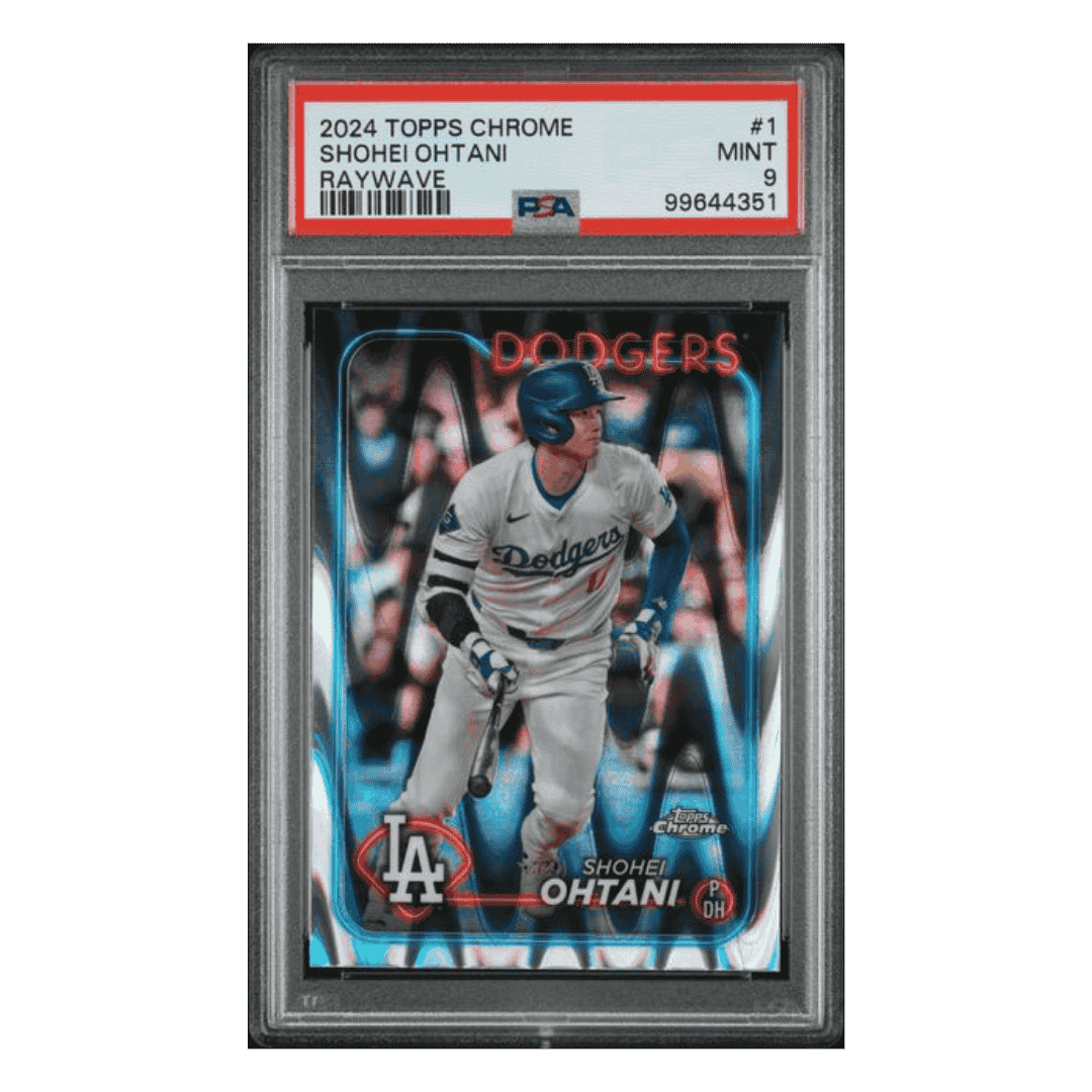 Shohei Ohtani PSA 9 2024 Topps Chrome Raywave Card #1