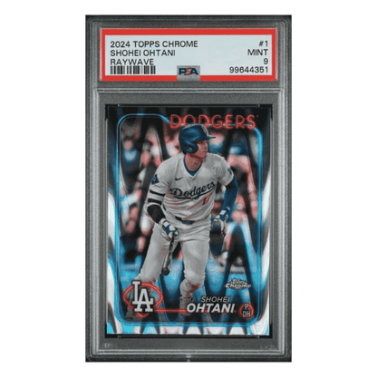 Shohei Ohtani PSA 9 2024 Topps Chrome Raywave Card #1