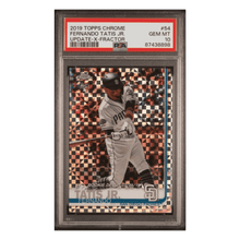Fernando Tatis Jr PSA 10 2019 Topps Chrome Update X-Fractor #d/ 199 Card #54