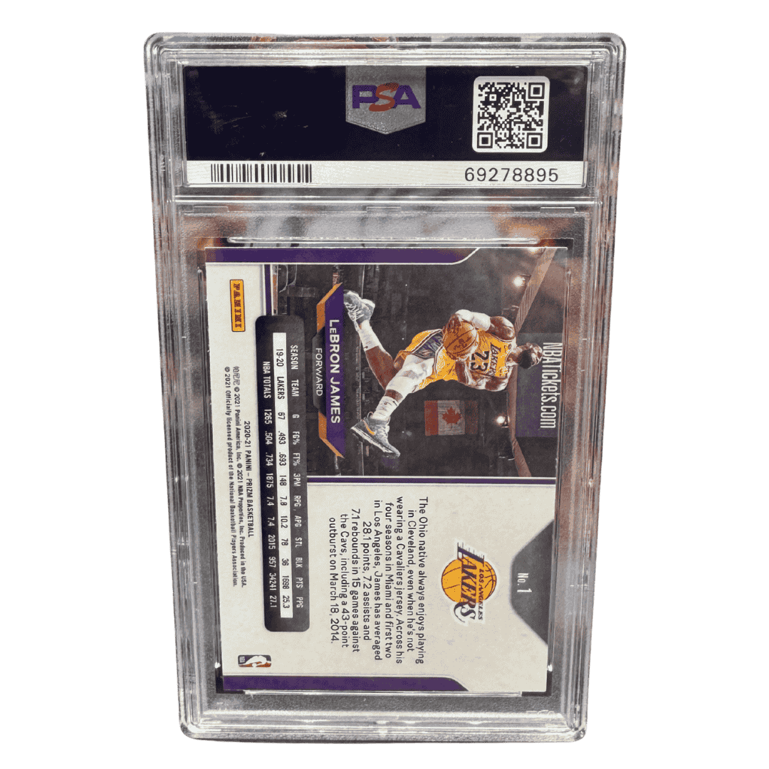 LeBron James PSA 9 2020 Panini Donruss Prizm Card #1