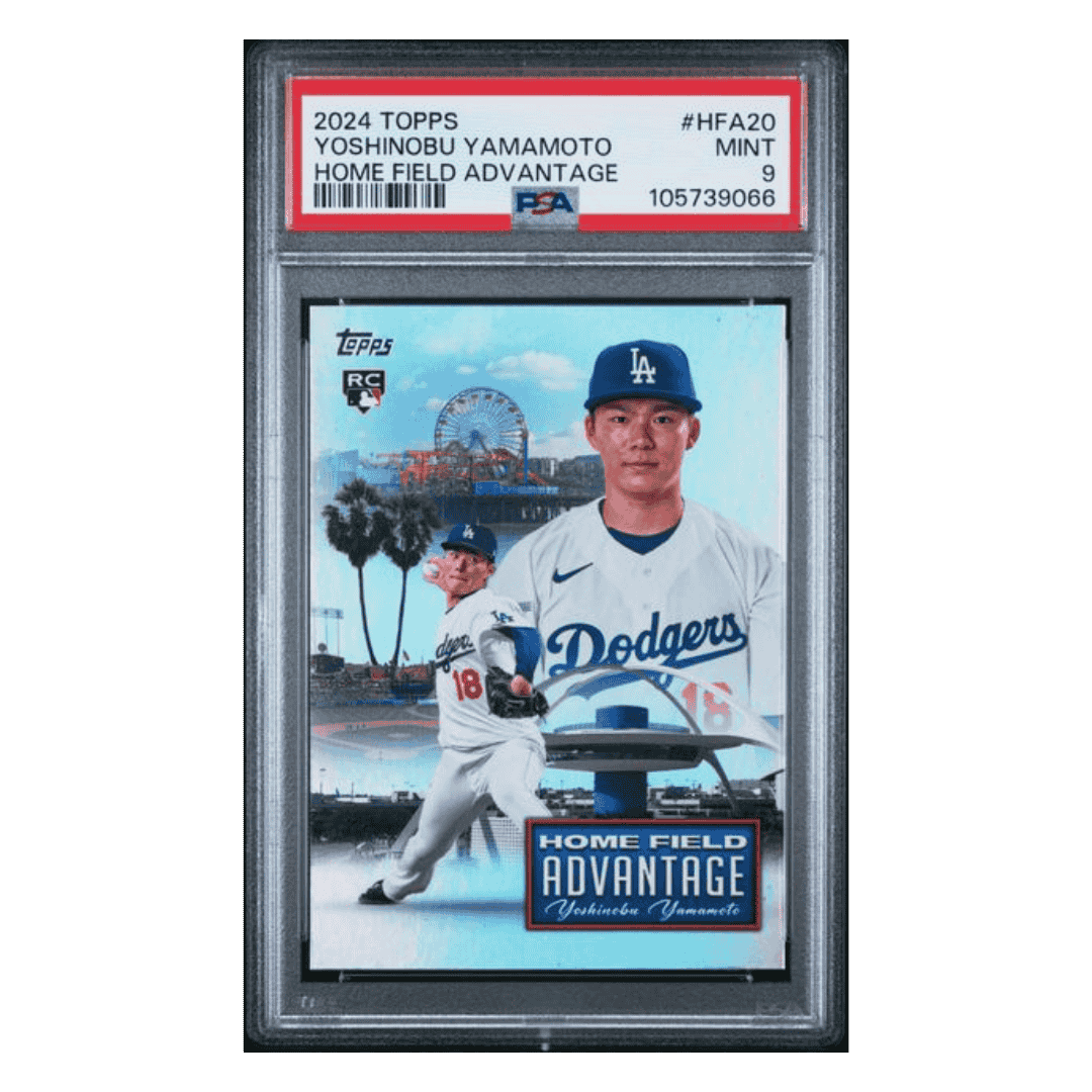 Yoshinobu Yamamoto PSA 9 2024 Topps Home Field Advantage Rookie RC Card #HFA20