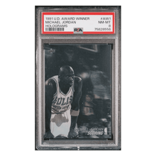 Michael Jordan PSA 8 1991 Upper Deck Award Winner Holograms Card #AW1