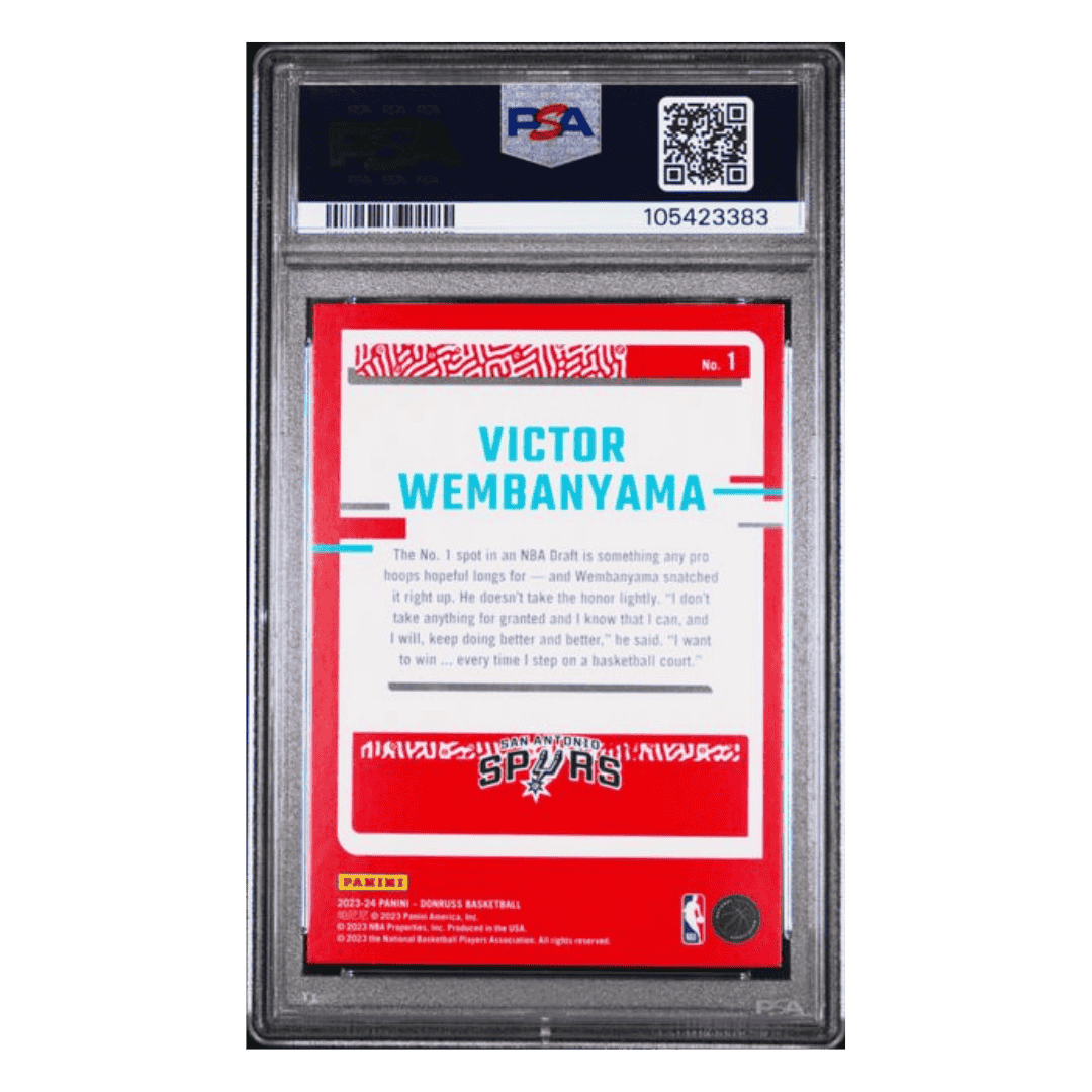 Victor Wembanyama PSA 9 2023 Panini Donruss The Rookies Card #1