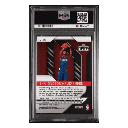Shai Gilgeous-Alexander PSA 9 2018 Panini Prizm Card #184