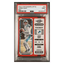 Jared Goff PSA 9 2022 Panini Contenders Optic Red #d/ 175 Card #53