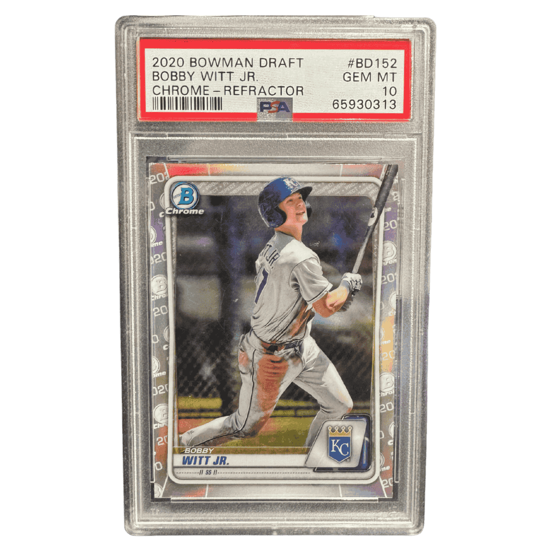 Bobby Witt Jr PSA 10 2020 Topps Bowman Draft Chrome Refractor Card #BD152