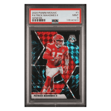 Patrick Mahomes PSA 9 2020 Panini Mosaic Genesis Case Hit Card #1