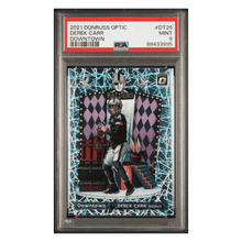 Derek Carr PSA 9 2021 Panini Donruss Optic Downtown Card #DT26
