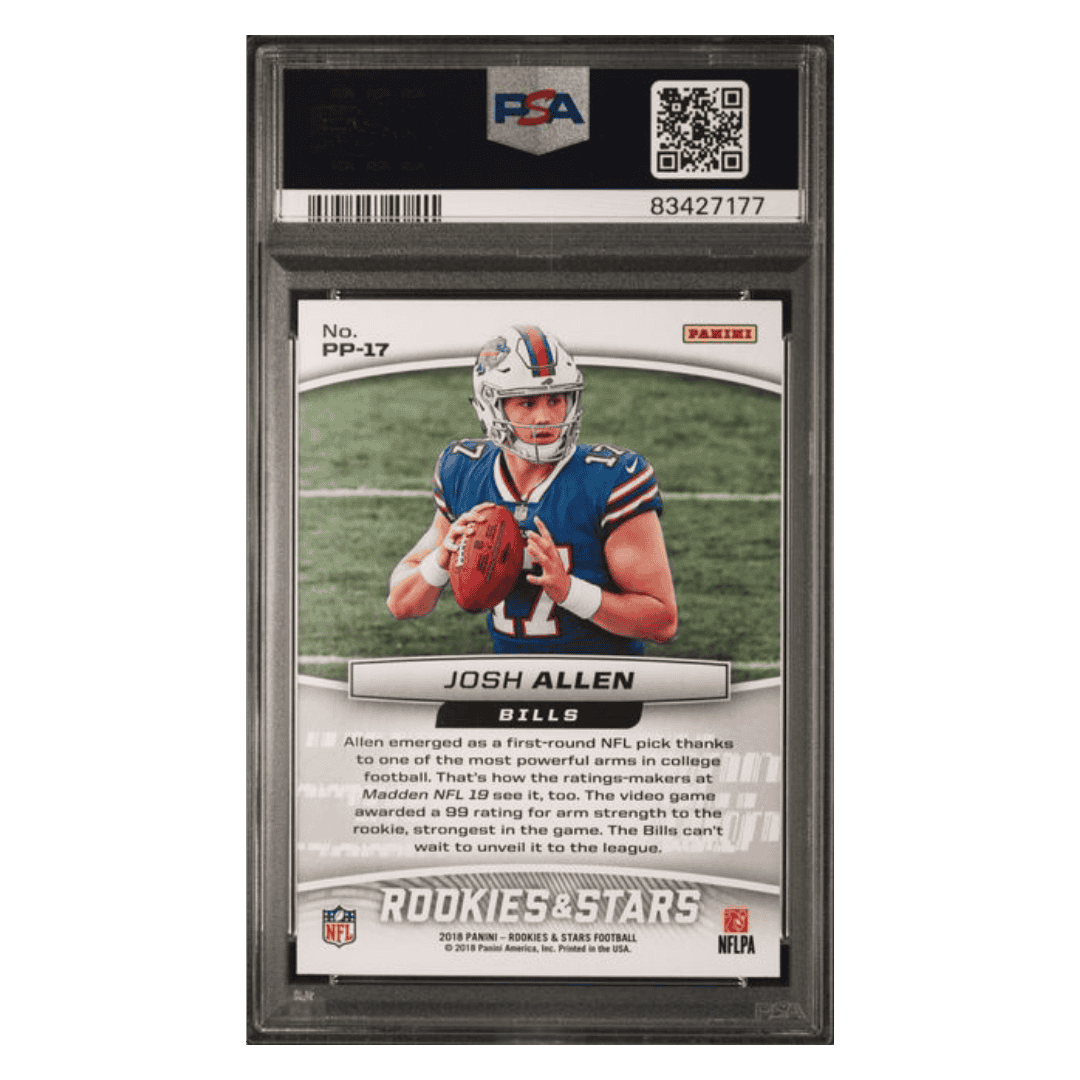 Josh Allen PSA 10 2018 Panini Rookies & Stars Precision Passers Card #PP17