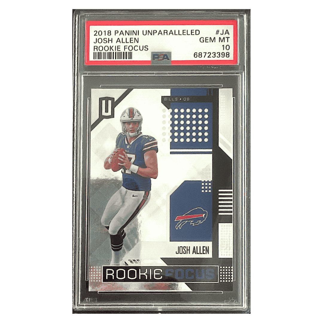 Josh Allen PSA 10 2018 Panini Unparalleled Rookie Focus Card #JA
