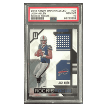 Josh Allen PSA 10 2018 Panini Unparalleled Rookie Focus Card #JA