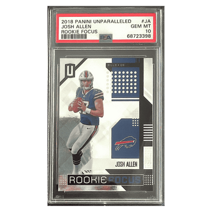 Josh Allen PSA 10 2018 Panini Unparalleled Rookie Focus Card #JA