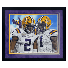 Ja'Marr Chase & Justin Jefferson LSU Tigers Autographed Framed 16x20 Photo - Beckett COA