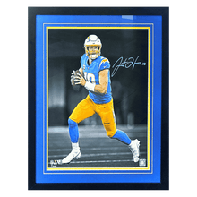 Justin Herbert Los Angeles Chargers Autographed Framed 16x20 Photo - Fanatics COA