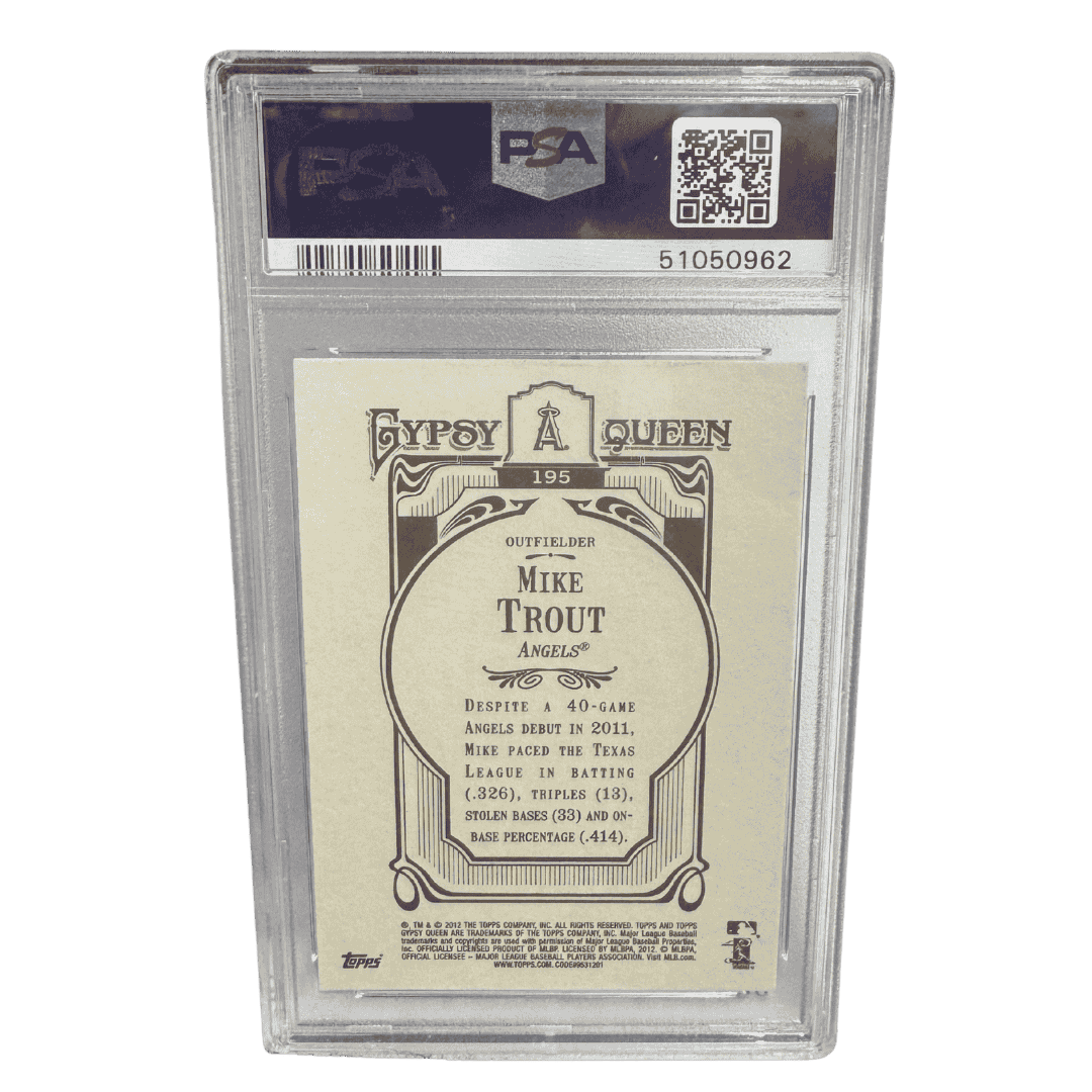 Mike Trout PSA 9 2012 Topps Gypsy Queen Card #195