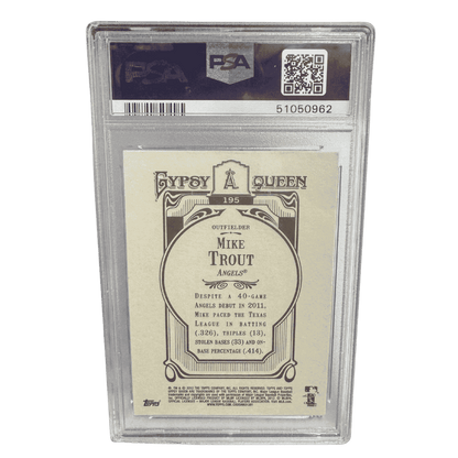 Mike Trout PSA 9 2012 Topps Gypsy Queen Card #195