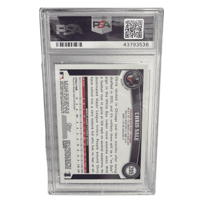 Chris Sale PSA 9 2011 Topps Chrome Refractor Rookie RC Card #205