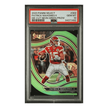 Patrick Mahomes PSA 10 2020 Panini Select Die Cut Neon Green Prizm Card #302