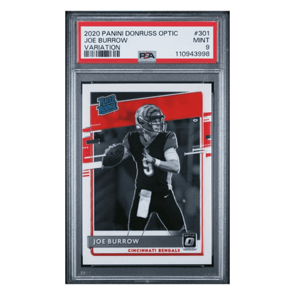Joe Burrow PSA 9 2020 Panini Donruss Optic Variation Rated Rookie Card #301