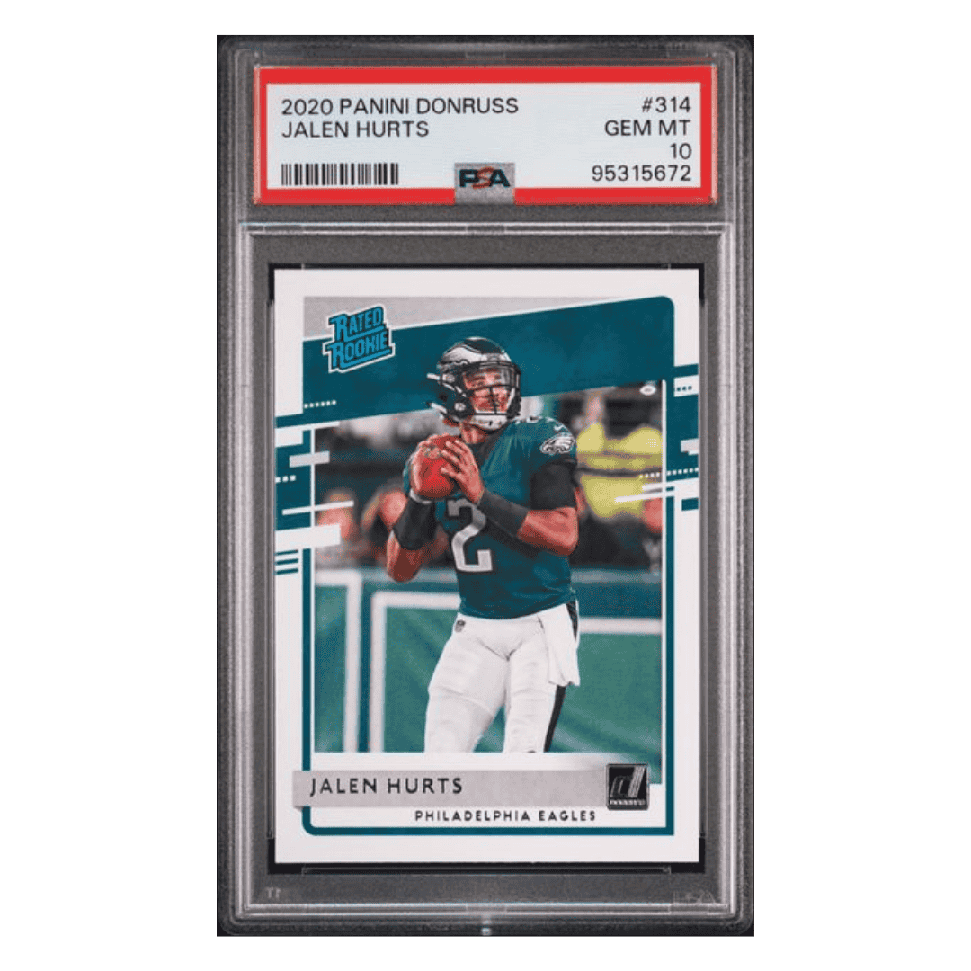 Jalen Hurts PSA 10 2020 Panini Donruss Rated Rookie Card #314